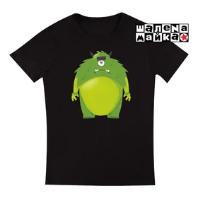 Прикольные футболки: 30 Зеленый монстр на черном